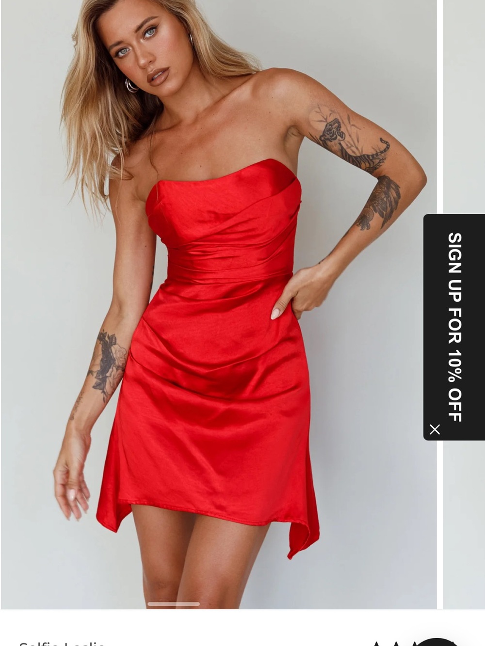 Tamia Strapless Mini Dress Cherry